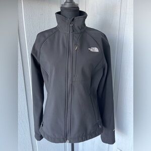The North Face Apex Softshell Jacket Women M Black Full Zip WindWall Zip Pockets